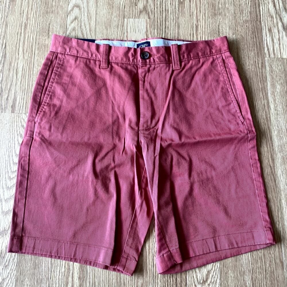 J. Crew 9" Flex Chino Shorts Red 29